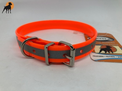 Biothane Reflect Warnhalsband Basic, Breite: 19mm