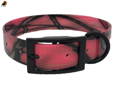 Preview: Biothane Camouflage Halsband Classic mit Dornschnalle Eckig, Breite: 25mm