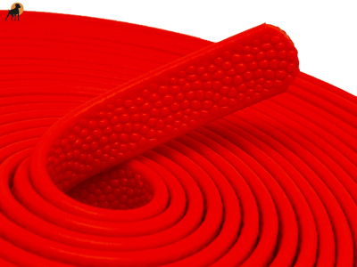 HWP Biothane Bubbles Super Heavy Doppelführleine 3-fach, 16mm x 230cm, Signalorange