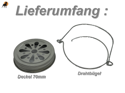 Moonshine Teelicht-Lampenaufsatz mit Bügel für Mason Jar Gläser, silber