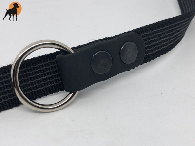 HWP Führleine gummiert/Biothane, 3-fach verstellbar, 20mm x 230cm, Beschläge Verchromt
