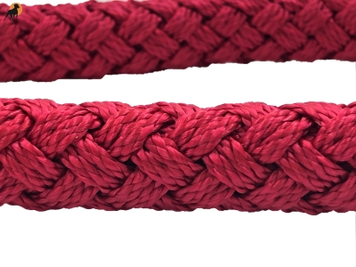 Preview: G2 Tauwerk Halsband Basic, rund geflochten, mit Zugstop, Cranberry
