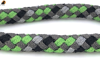 G2 Tauwerk Halsband Basic, rund geflochten, mit Zugstop, Green Flash