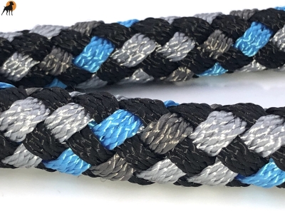 G2 Tauwerk Halsband Basic, rund geflochten, mit Zugstop, Moonshine