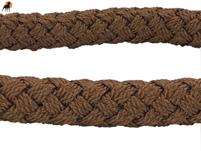 G2 Tauwerk Halsband Basic, rund geflochten, mit Zugstop, Sandrot