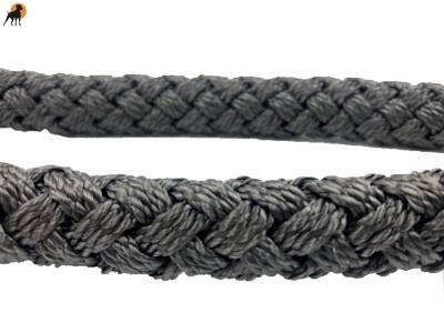 Preview: G2 Tauwerk Halsband Basic, rund geflochten, mit Zugstop, Stahlgrau