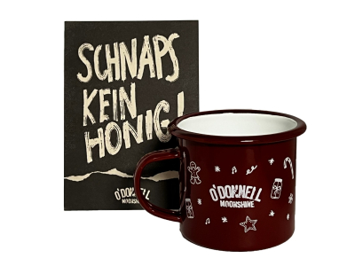 O’Donnell Emaille Sondertasse Weihnachten 2025, 300ml, Weinrot