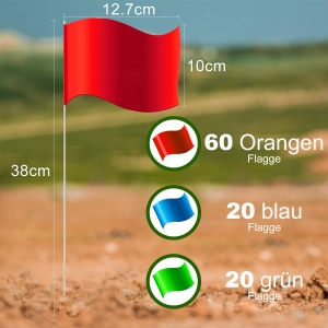 Fährtenfähnchen Square Flag, leicht, 38x10x13cm