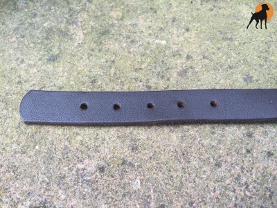 HWP Fettleder Halsband Basic Antik, Breite: 19mm