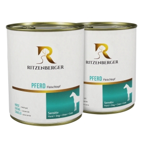 Preview: Ritzenberger Dosenmenue Sensitive 800g, Pferd Fleischtopf