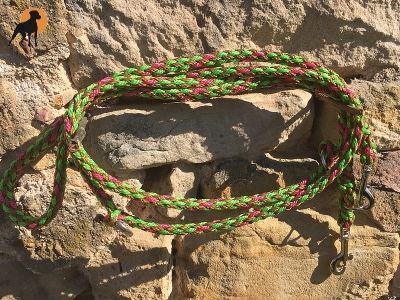 G1 Tauwerk Doppelführleine 3-fach verstellbar, 9mm x 230cm, Apfel-Zimt