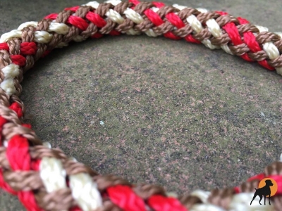 G1 Tauwerk Halsband Basic 15mm mit Zugstop, rund geflochten, Chestnut