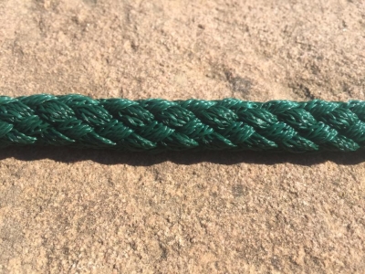 Tauwerk Doppelführleine G2, handgeflochten, 3-fach verstellbar, 12mm x 230cm, Tanne