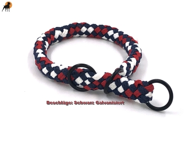 Preview: G2 Tauwerk Halsband Basic, rund geflochten, mit Zugstop, America