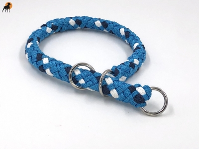 Preview: G2 Tauwerk Halsband Basic, rund geflochten, mit Zugstop, Atlantis