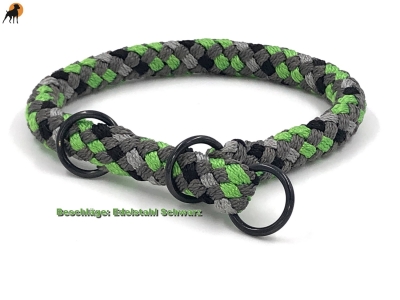 G2 Tauwerk Halsband Basic, rund geflochten, mit Zugstop, Green Flash