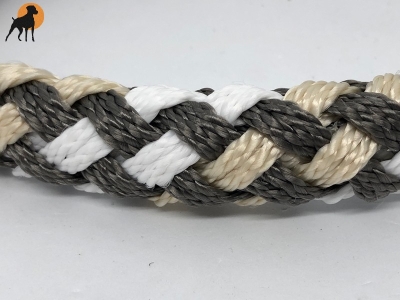 Preview: G2 Tauwerk Halsband Basic, rund geflochten, mit Zugstop, Prosecco