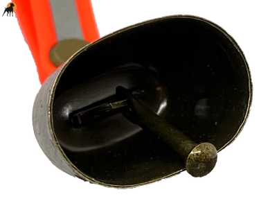 Ortungsglöckchen mit Scherenkarabiner am reflektierenden TPU Band, 3,5 x 3,5cm