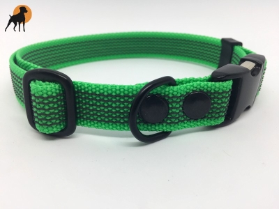 Halsband gummiert 19mm x 30-50cm, mit Alu-Max Verschluß, stufenlos verstellbar