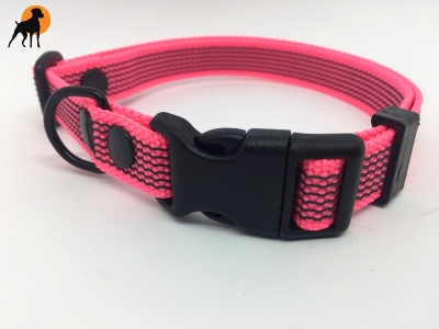 Halsband gummiert 19mm x 30-50cm, mit PVC-Verschluß, stufenlos verstellbar