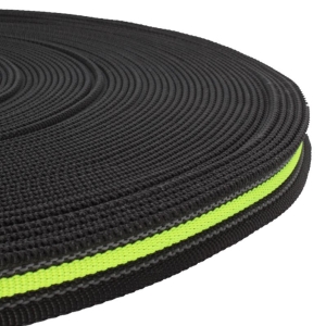 Gummiertes Gurtband NEON mit Anti-Rutsch-Auflage und Signalfarbener Innennaht, 20mm