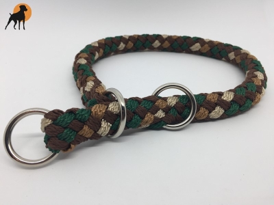 Preview: G2 Tauwerk Halsband Basic, rund geflochten, mit Zugstop, Nature