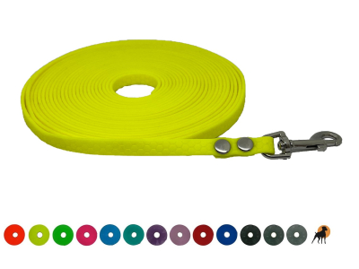 HEXA Führleine/Schleppleine 10mm gummiert (Länge und Haken wählbar)
