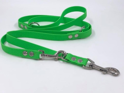 Preview: TPU Hexa Führleine 4-fach verstellbar, 9x265cm, Beschläge + Farbe nach Wahl !