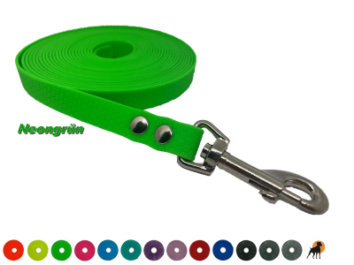 HEXA Führleine/Schleppleine 20mm gummiert (Länge und Haken wählbar)