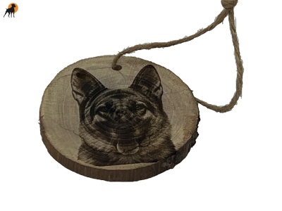 Holzanhänger/Baumschmuck Deutscher Schäferhund 1