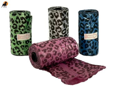 Hundekotbeutel LEO, 4 Rollen a´20 Beutel, farbig gefleckt