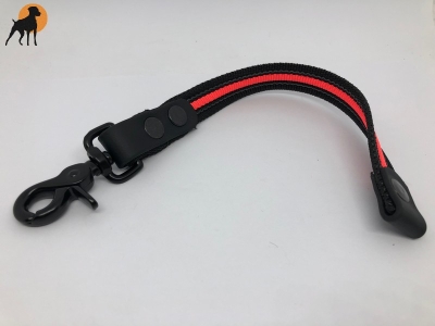 HWP Kurzführer Neon, gummiert/Biothane 20mm x 40cm, ohne Handschlaufe