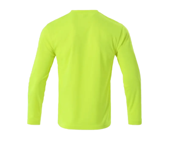 Langarm-Funktionsshirt mit Rundhalsausschnitt, schnelltrocknend, Signalgelb