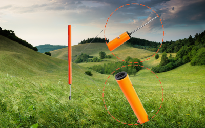 HWP Markierstab (Einweisestab), teilbar, orange, 50cm