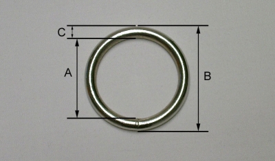Ring, geschweißt, 20x3.0mm, Rainbow