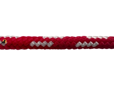 HWP Moxonleine mit Zugstop, Handmade, 5mm x 130cm, Rot reflektierend