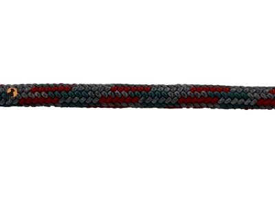 HWP Moxonleine mit Zugstop, Handmade, 6mm x 130cm, Grau-Rot