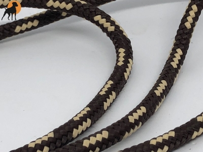 HWP Moxonleine mit Zugstop, Handmade, 6mm x 130cm, Schoko-Beige