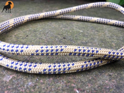 Moxonleine mit Zugstop, 6mm x 130cm, Beige-Marine
