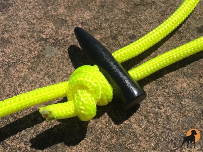 Preview: Moxon Flüsterleine 6mm x 300cm, mit Holzknebeln, Signalgelb