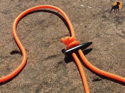 Preview: Moxon Führleine 6mm x 110cm, mit Holzknebeln, Lachs