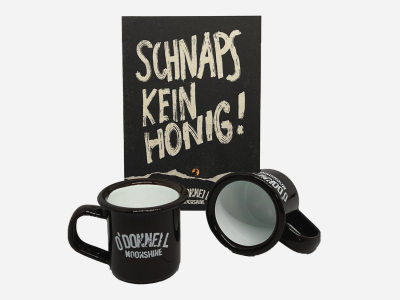 O´Donnell Emaille Mini-Tasse 50ml, braun (1 Stück)