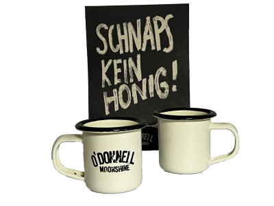 O´Donnell Emaille Mini-Tasse 50ml, weiß (1 Stück)