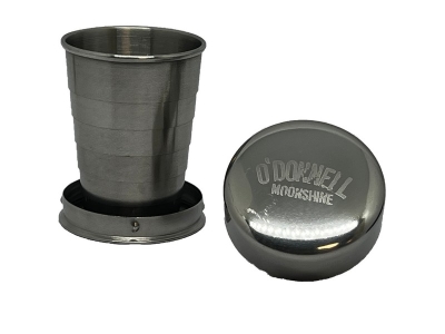 O´Donnell Moonshine Shotbecher, Schlüsselanhänger, faltbar, verchromt