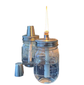 Moonshine Ölfackel-Aufsatz für Mason Jar Gläser, mit Docht