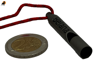 Einzeltonpfeife aus Titan, 5,5cm inkl. Lasergravur