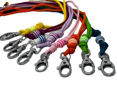 HWP Nylon Pfeifenband Lollypop, 3mm mit Acrylperle und Karabiner