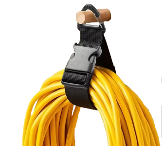 Preview: Schleppleinen-Organizer mit PVC-Verschluß und Clip aus Gurtband 25mm