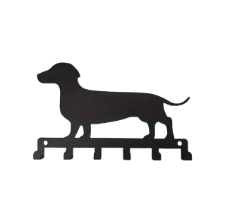 Schlüsselbrett Dackel 2, 6 Haken, ca. 22,5 x 14cm