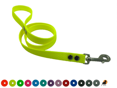 HEXA Führleine 16mm gummiert, mit Handschlaufe (Länge und Haken wählbar)